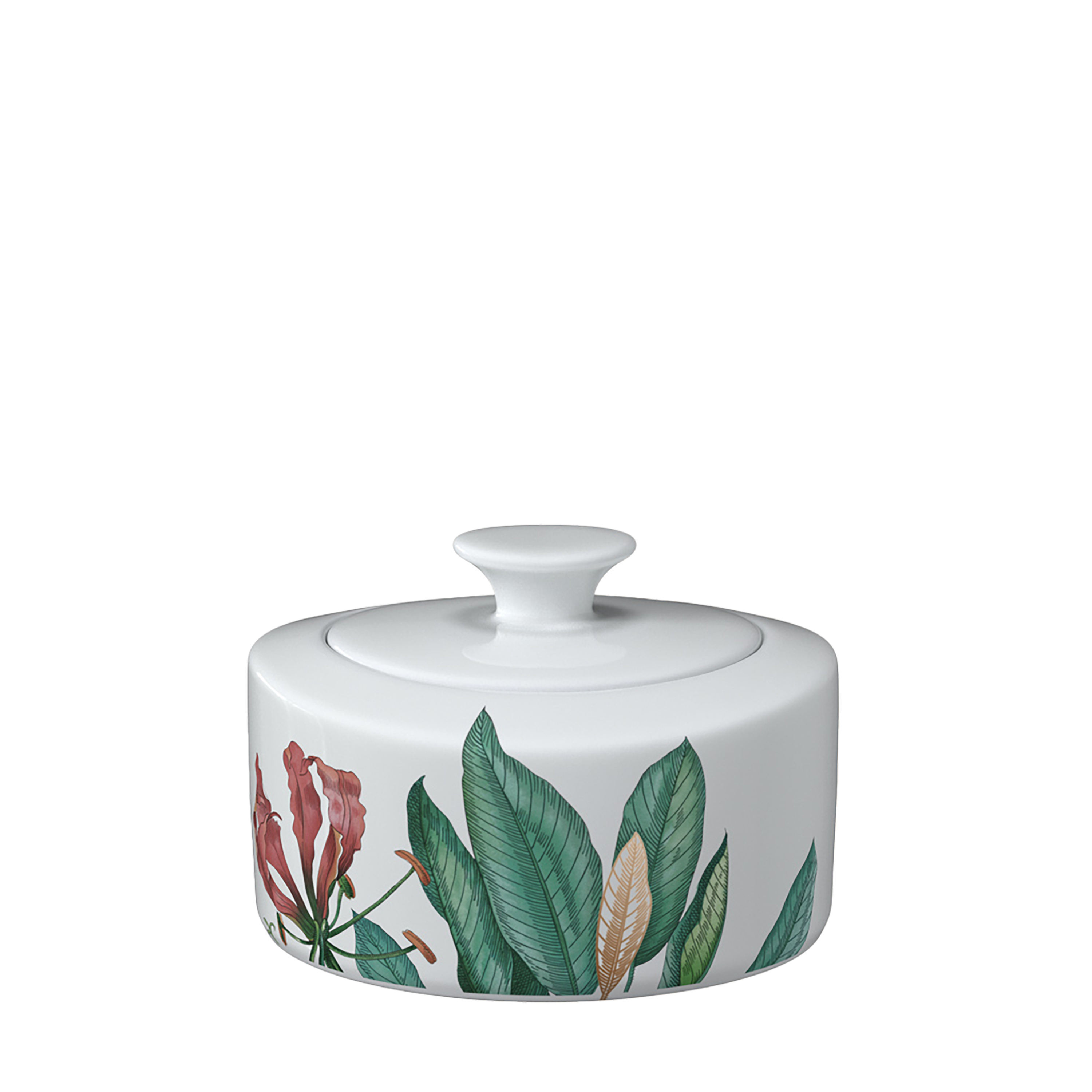 Avarua Sugar bowl Multi-colored, 9.9 oz, Premium Bone Porcelain