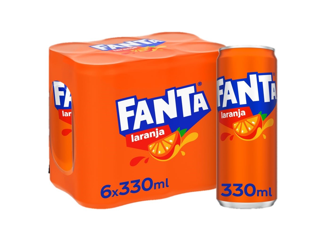 REFRIGERANTE COM GÁS FANTA LARANJA LATA 6X0.33L