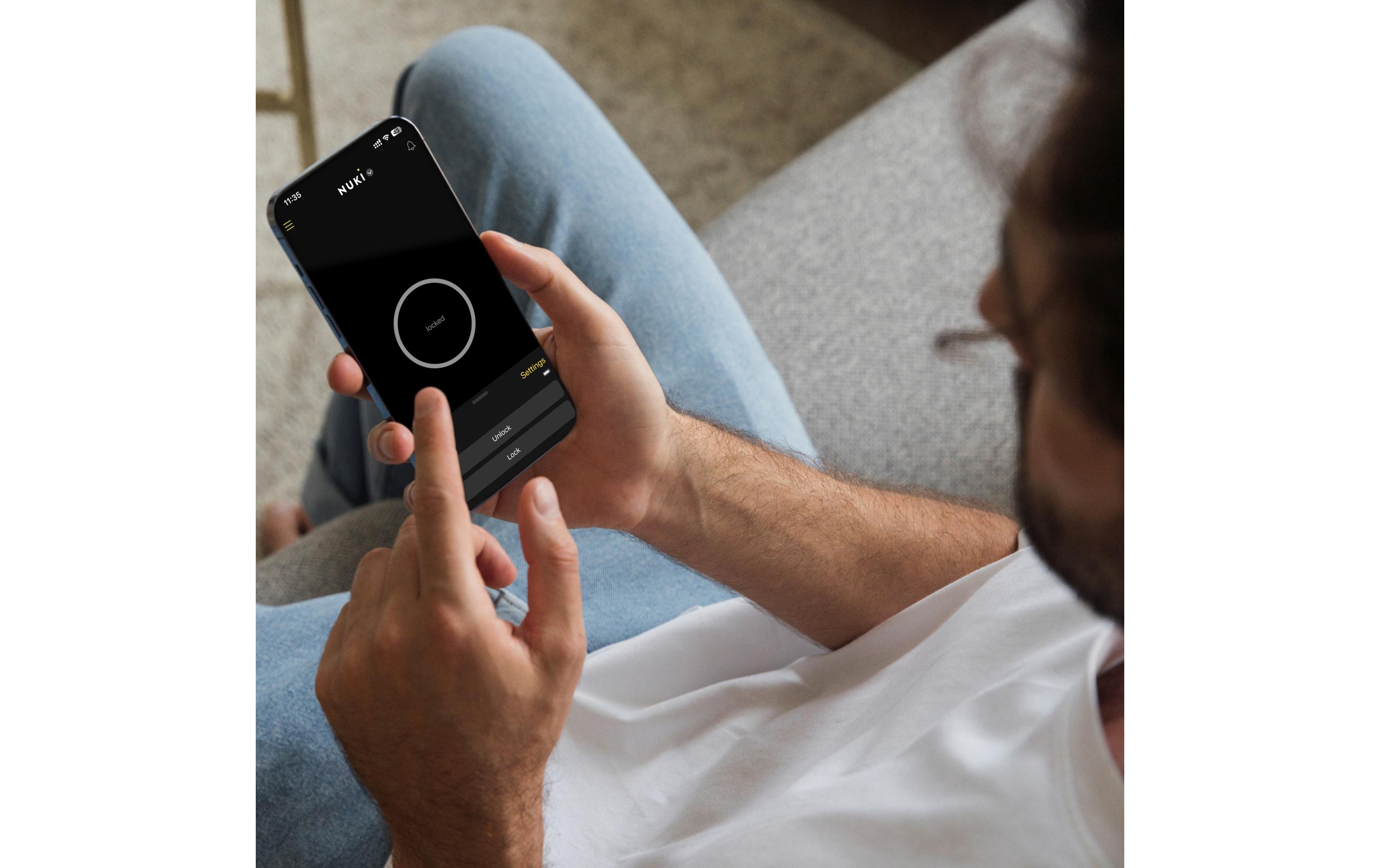 Smart Lock (4th Gen) EU-Zylinder, Weiss<br>Elektronisches Smart Home WLAN Türschloss