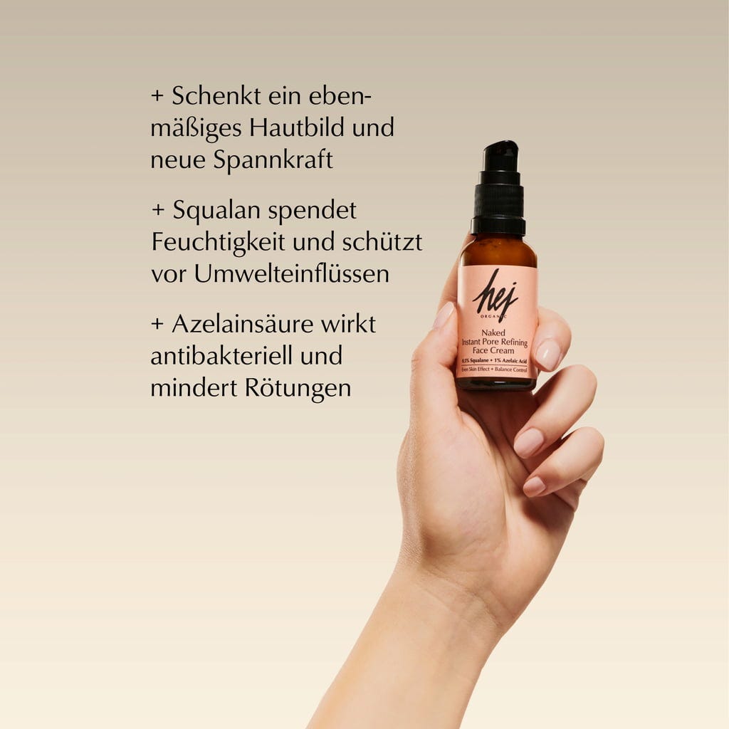 HEJ ORGANIC  Naked Instant Pore Refining Face Cream, 30 ml