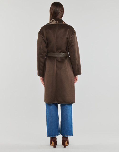 Guess - LUDOVICA LOGO WRAP COAT Marrón