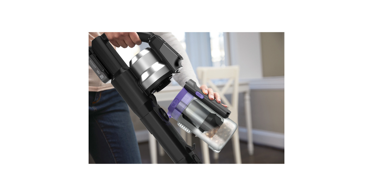 BLACK+DECKER18V 2.5Ah 4IN1 Steelstofzuiger  (Zwart/paars)