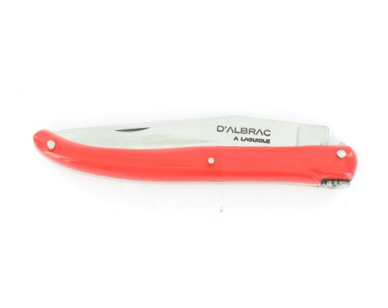 Laguiole 11 cm - manche Acrylique Rouge - tête de mort Couteau de poche par D'Albrac à Laguiole