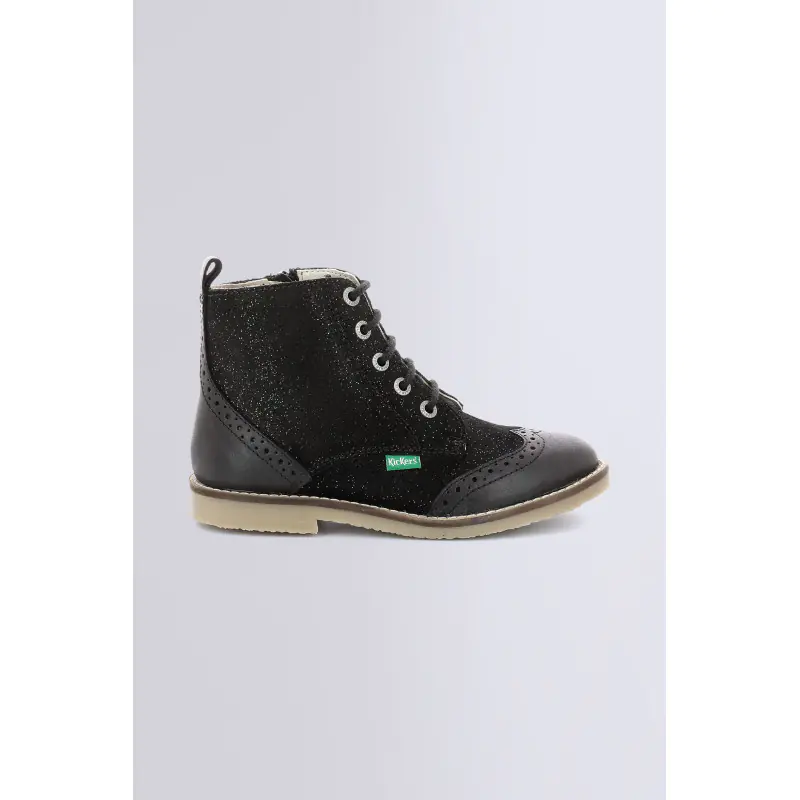 TYROL NOIR BRILLANT BOTTINES Cuir Fille