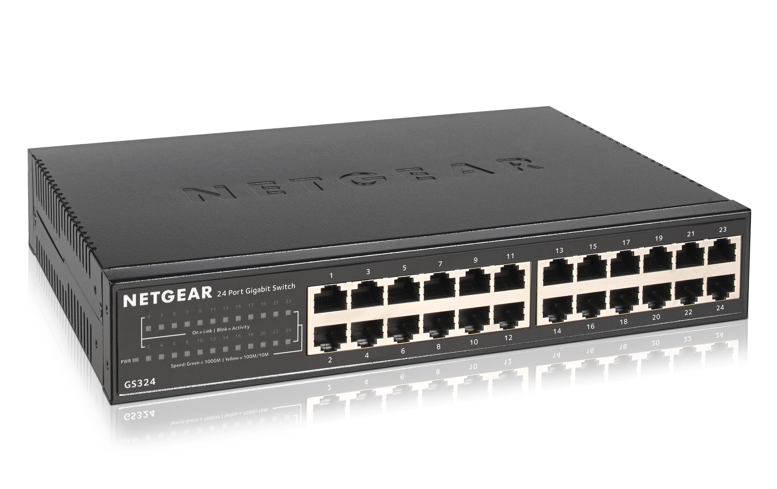 Switch GS324-200EUS 24 PortNETGEAR Unmanaged Gigabit-Ethernet-Switch mit 24 Ports (GS324)