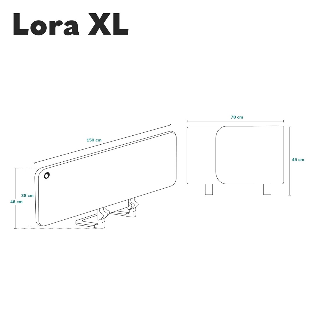 Lionelo Lora XL Tragbares Bettschutzgitter