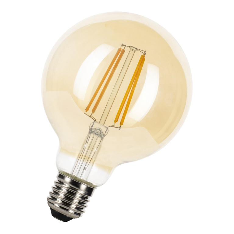 Flinders LED Filament G95 lichtbron E27 8W 2200K goud dimbaar