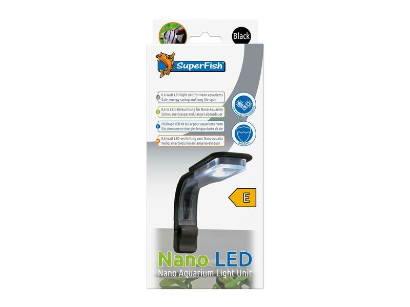 SuperFish Aquarienleuchte Nano Led Schwarz LED-Strahler für Nano-Aquarien