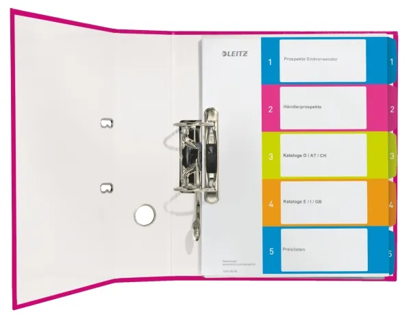 Leitz WOW printbart register, PP, ekstra bredt Flerfarvet - (20 stk.)