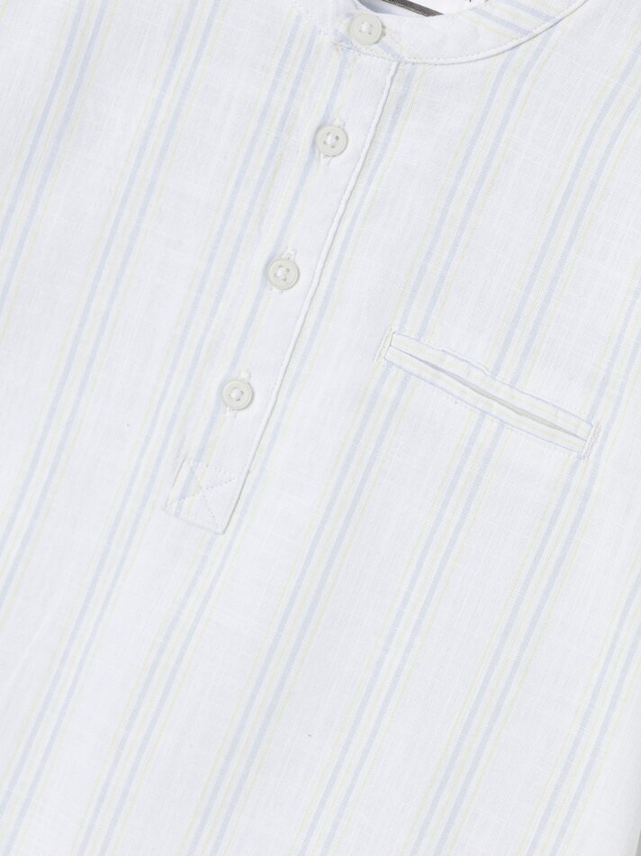 Camisa com efeito linho - Branco-sujo