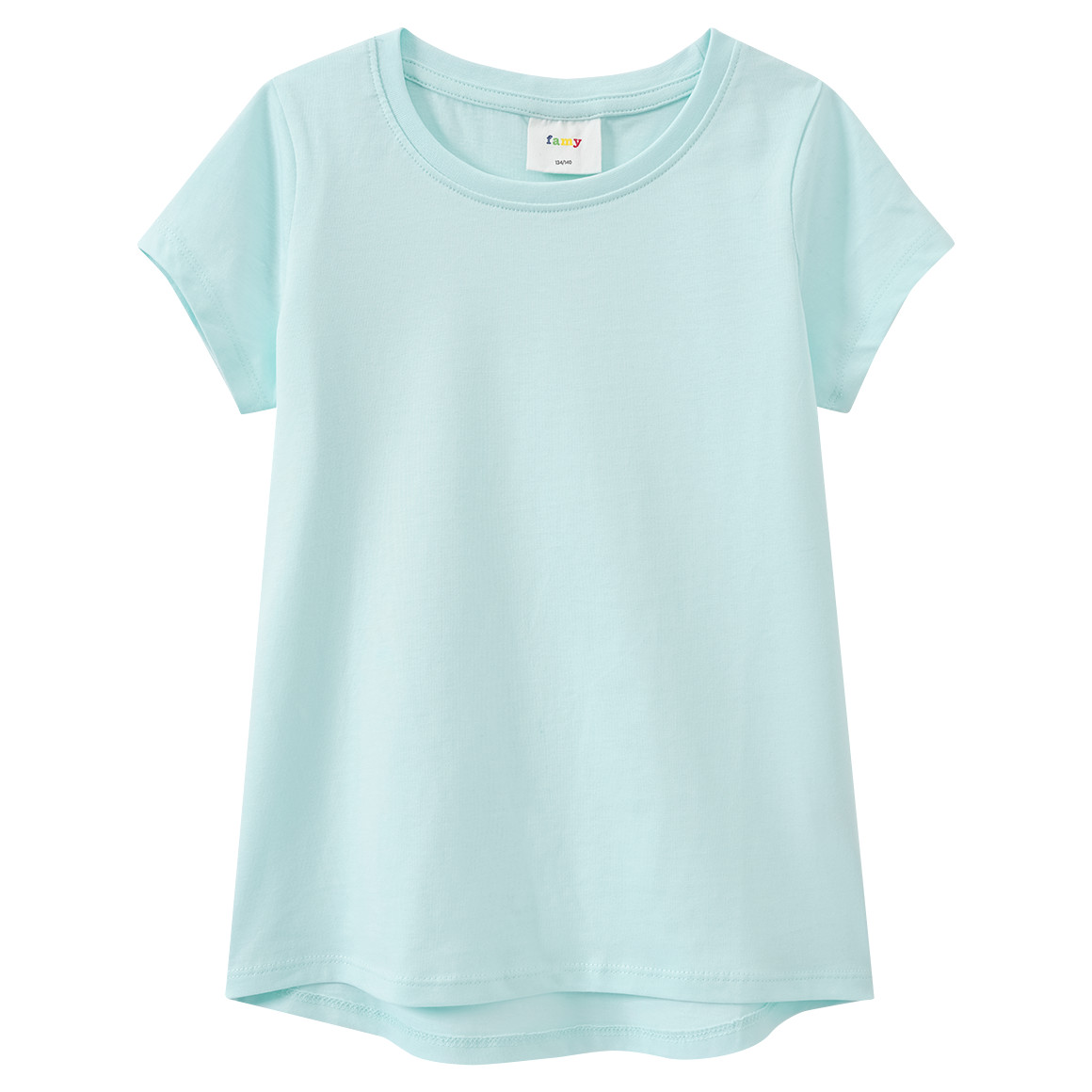 Famy 3 Mädchen T-Shirts im Basic-Look helllila / türkis / helltürkis