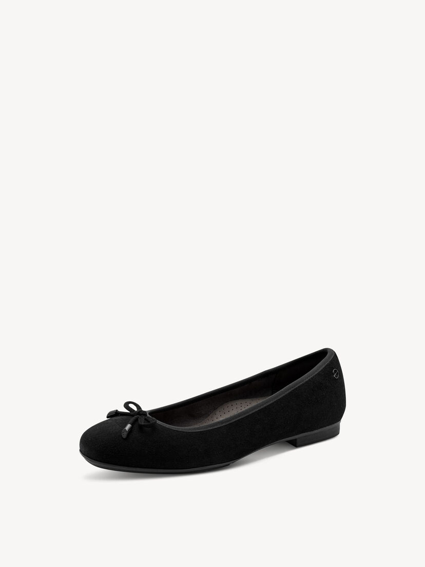 Leren Ballerina - zwart