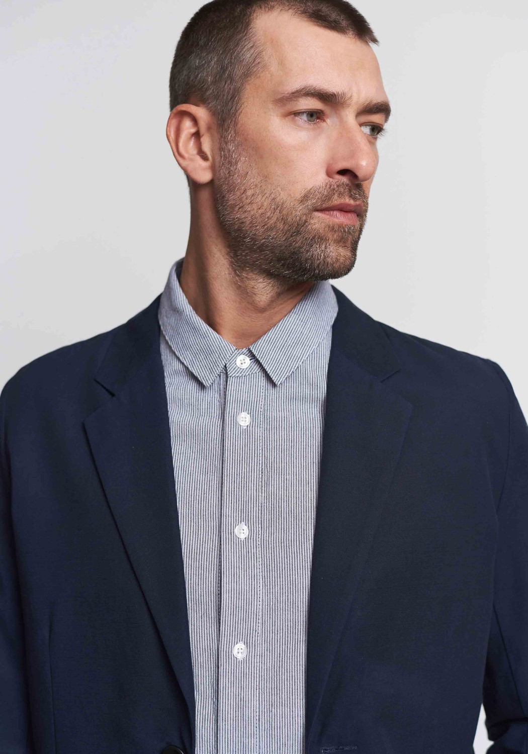 About Companions Blazer Enver Navy Tencel