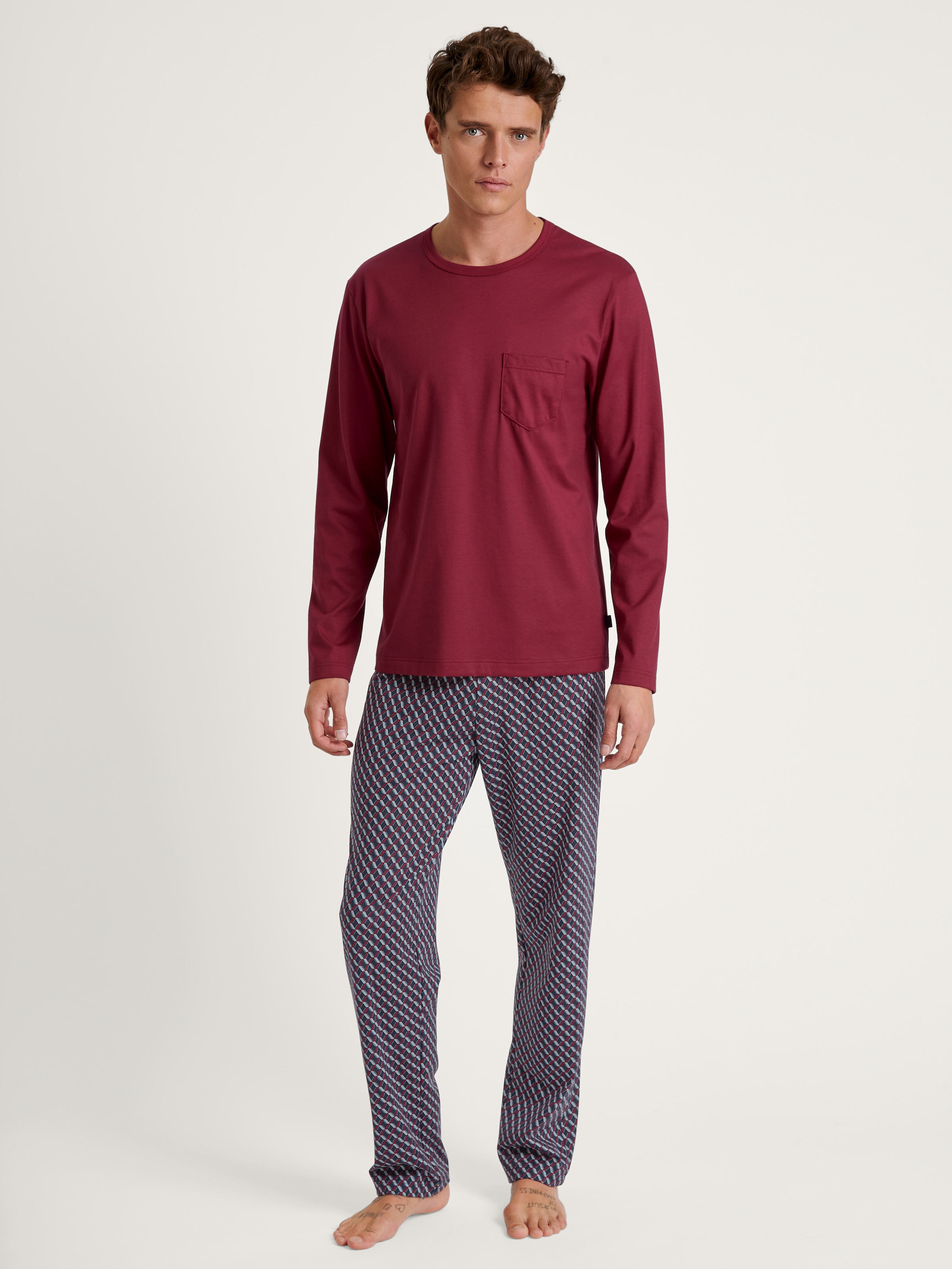 CALIDA Pyjama »Relax Imprint« 2 Stk. tlg., mit aufgesetzter Brusttasche