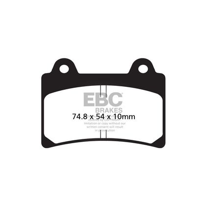 Plaquettes de freins EBC Sinter Métal Fritté avant/arrière (selon modèle)
