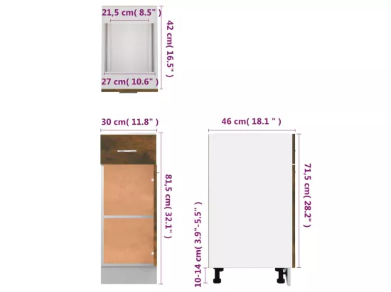Armoire de plancher à tiroir 