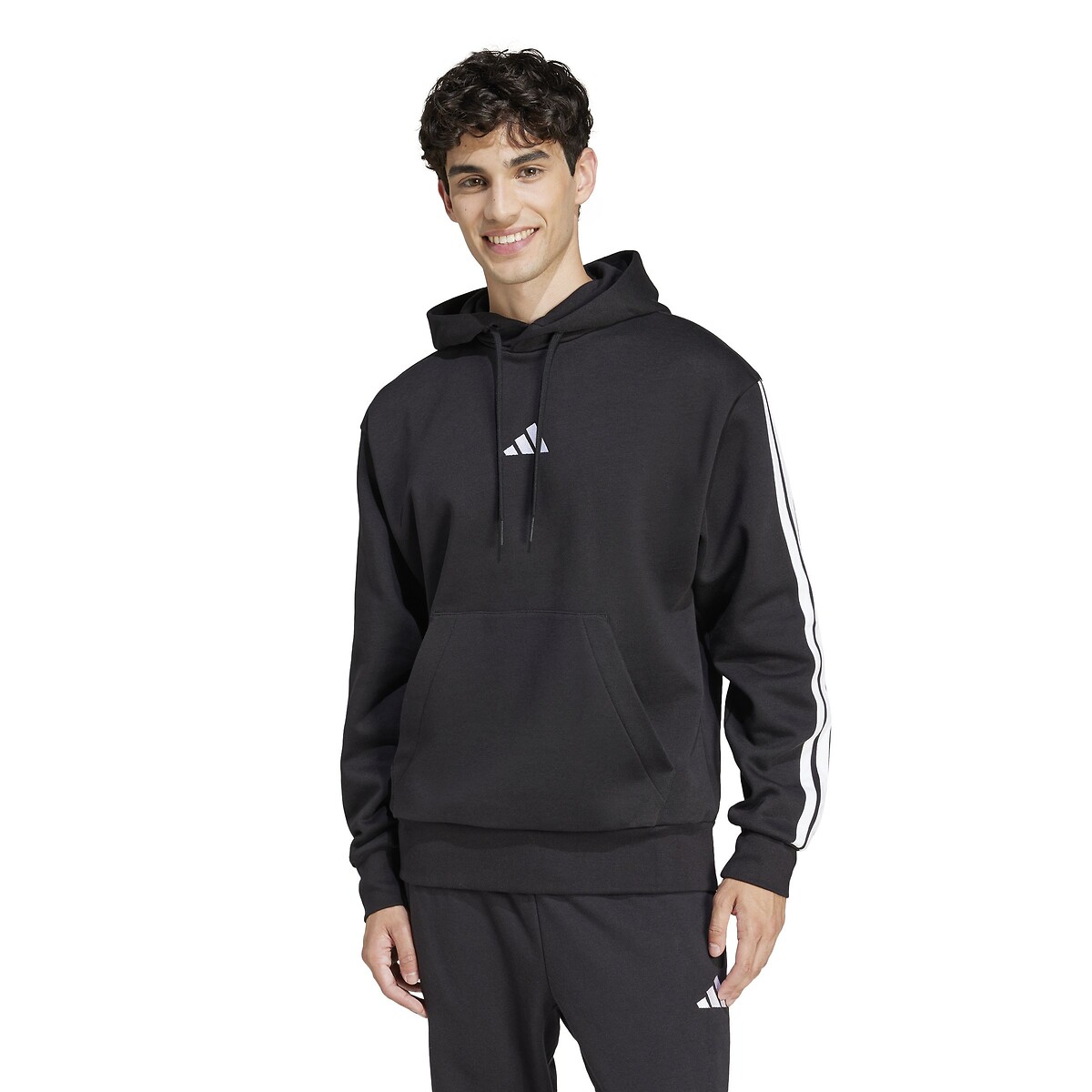 ADIDAS ROUPAS ESPORTIVAS<br>Moletom essencial com três listras