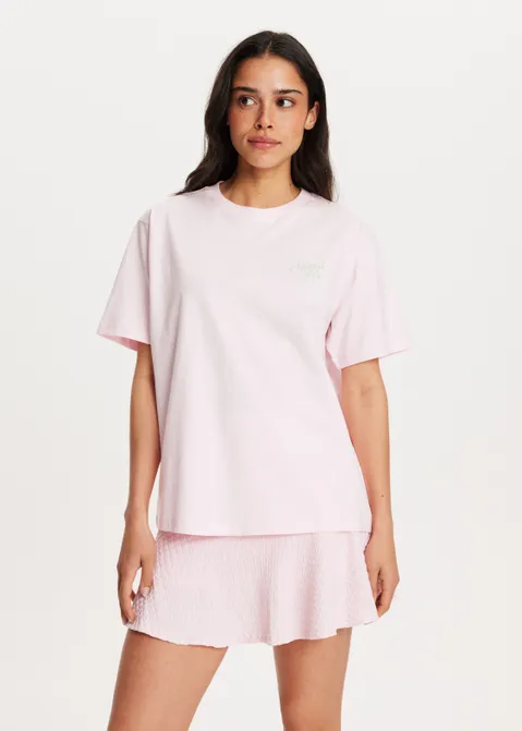 T-shirt met print island life roze (ROS.L)