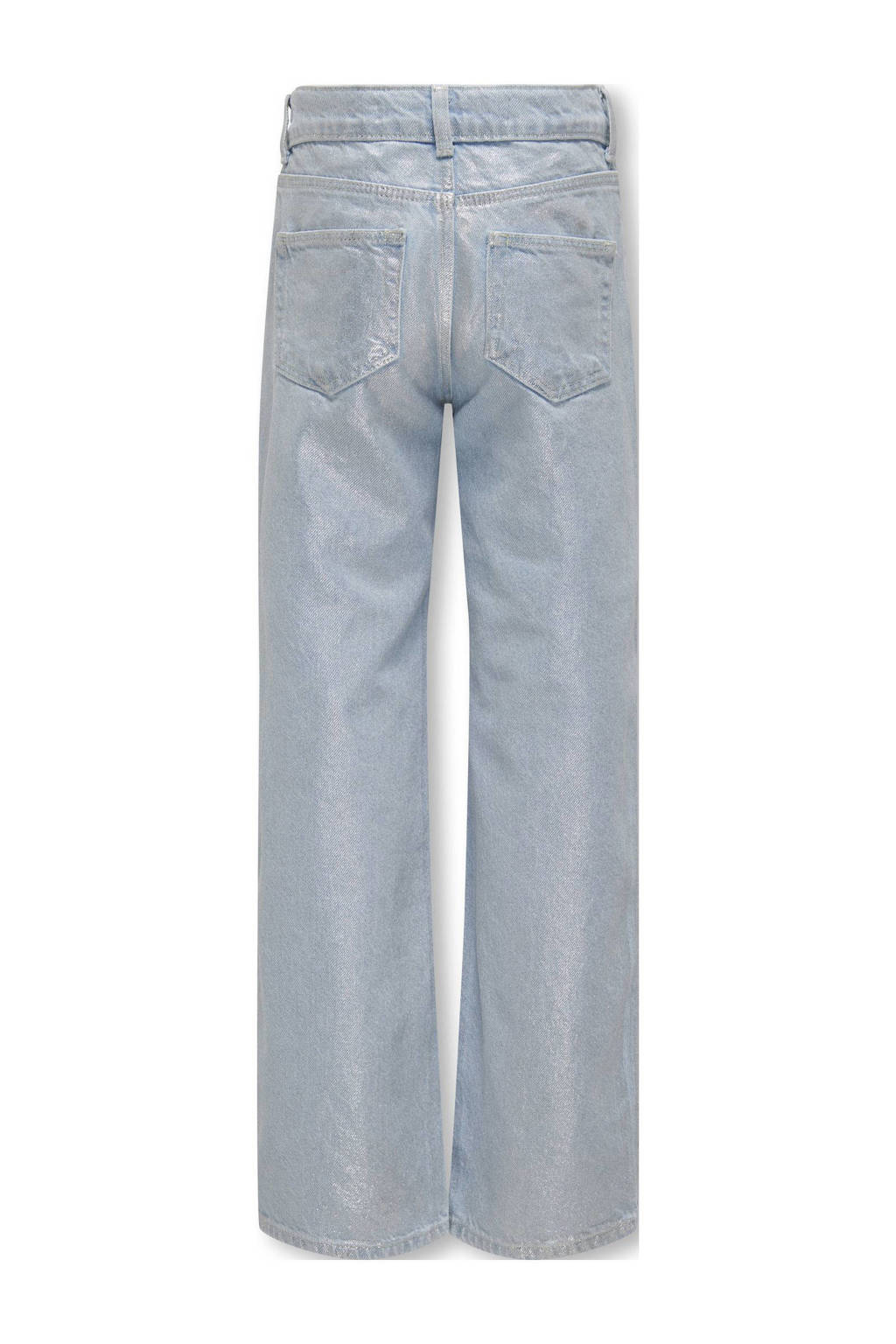 ONLY coated wide leg jeans KOGCANAL light blue silver