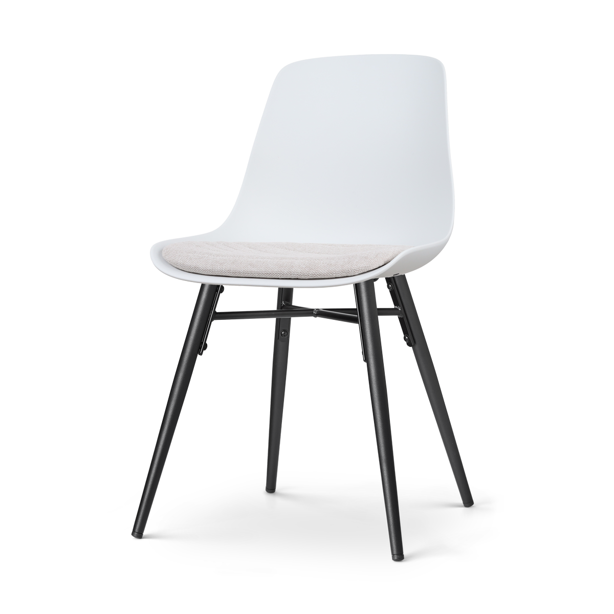 Nena-Liv witte zitting en beige kussen