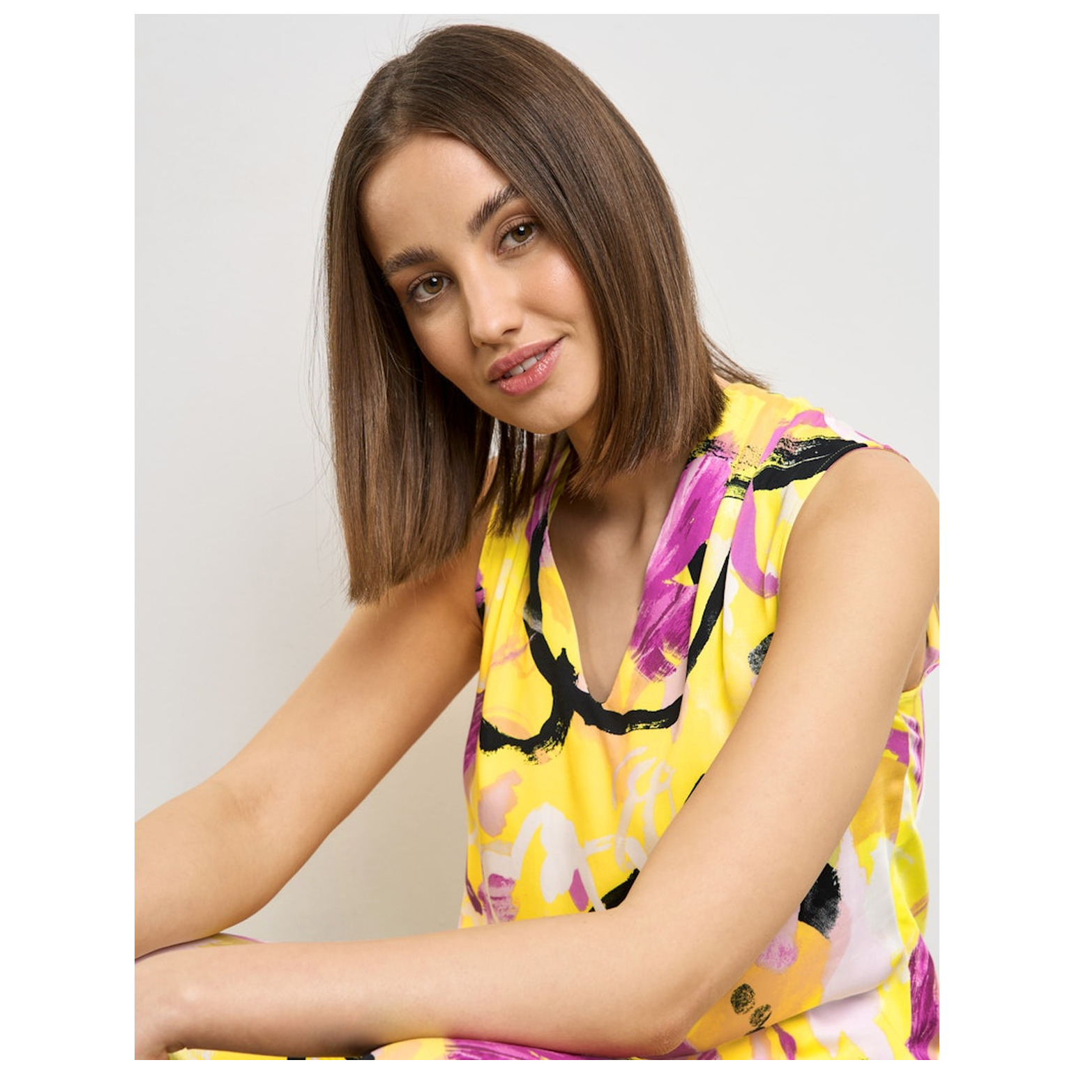 TAIFUN BLUSE OHNE ARM