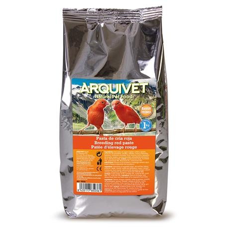 Pasta vermelha para reprodução de pássaros, sabor neutro.