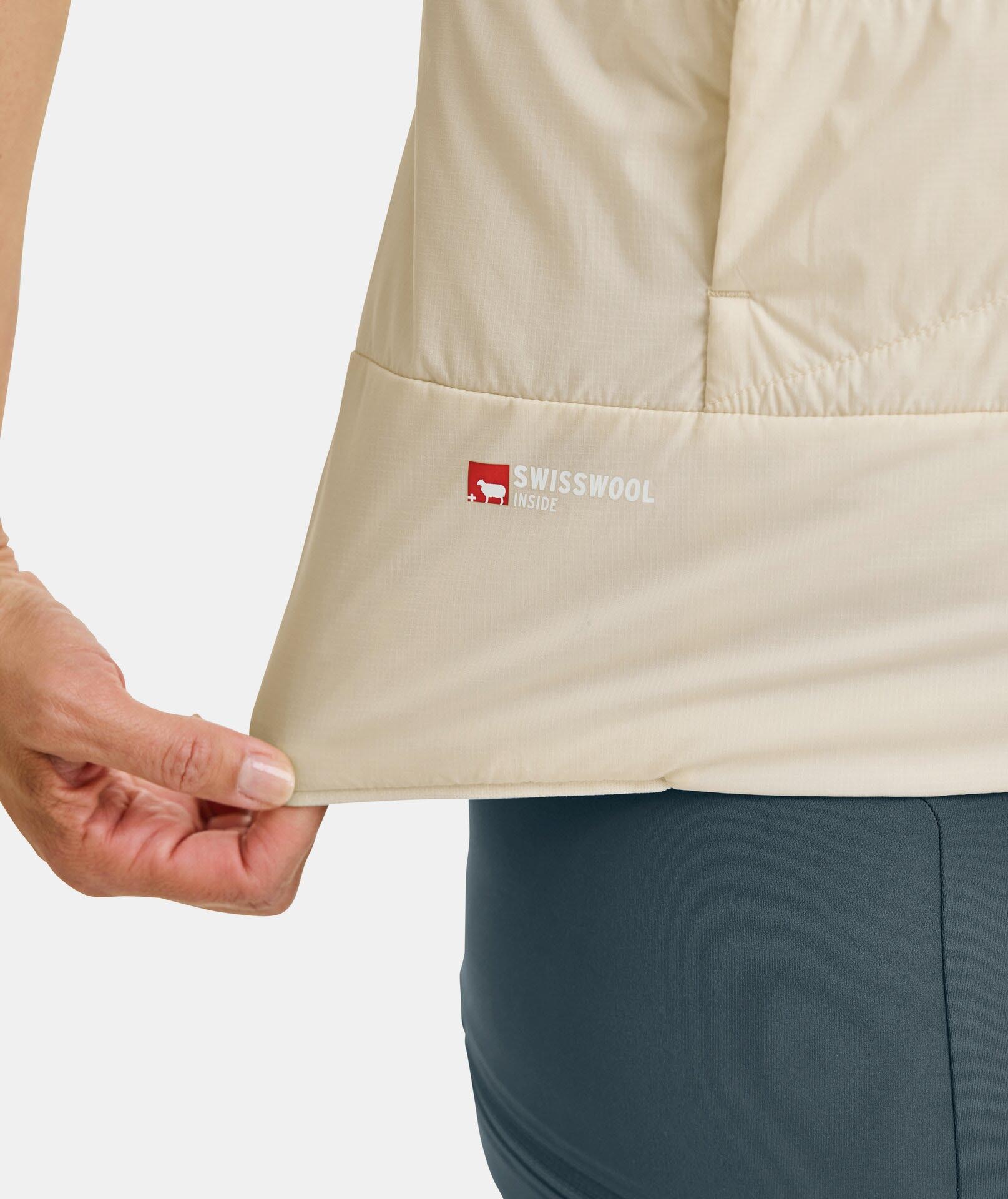 Swisswool Piz Duan Vest Dame 101/White Chalk