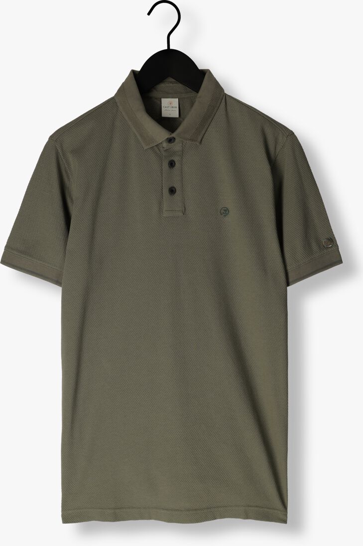 CAST IRON groene cast iron polo short sleeve polo popcorn