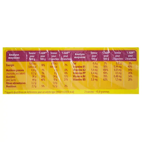 Gerblé Sport Pain d'Epices Multiparts 8 x 43,8g