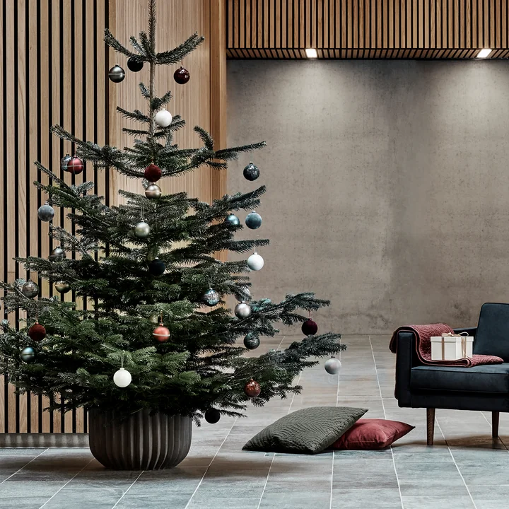 Broste Copenhagen - Alcan Christbaumkugeln, dunkelblau (3er-Set)