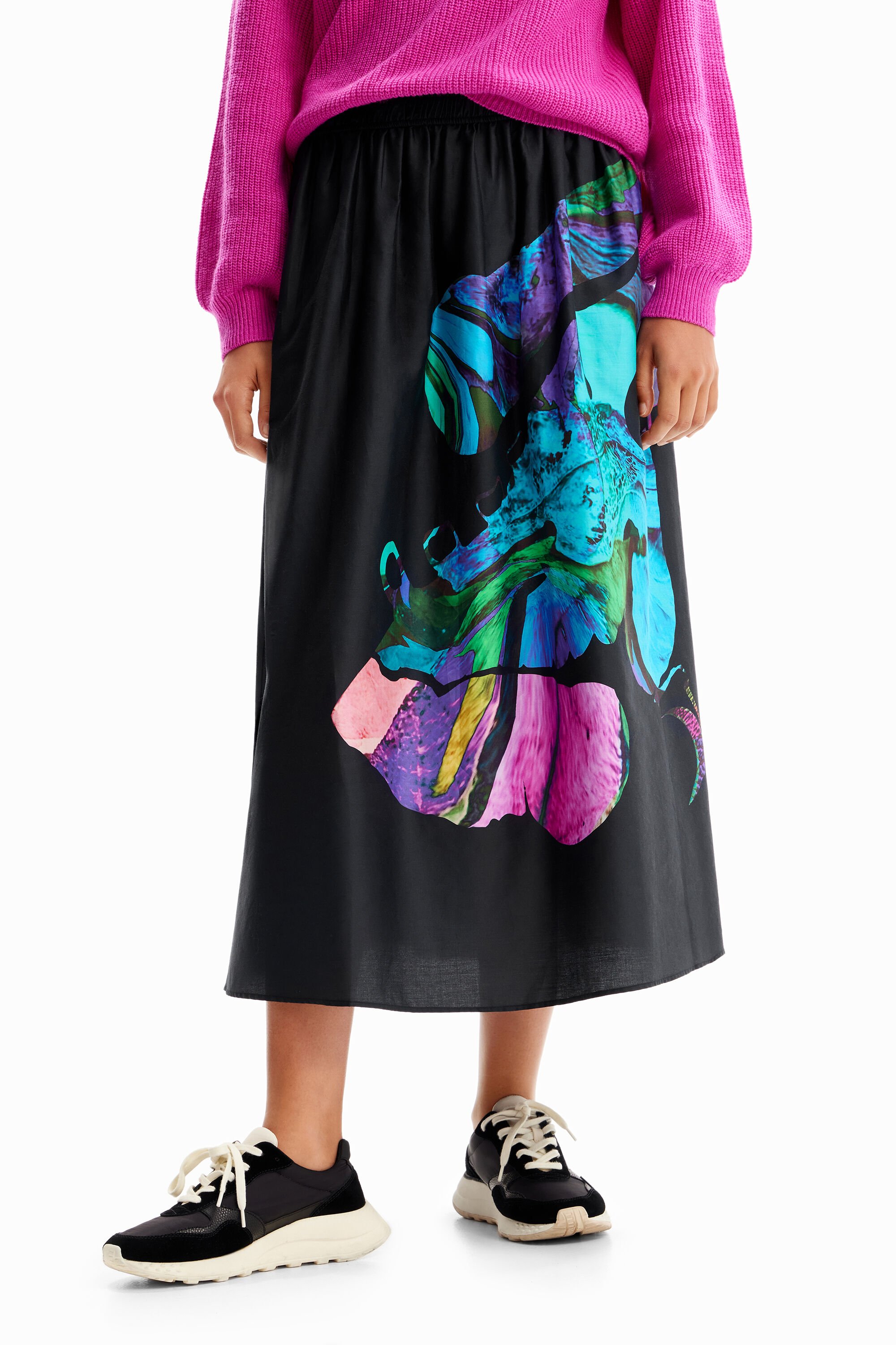 Jupe midi fluide M. Christian Lacroix