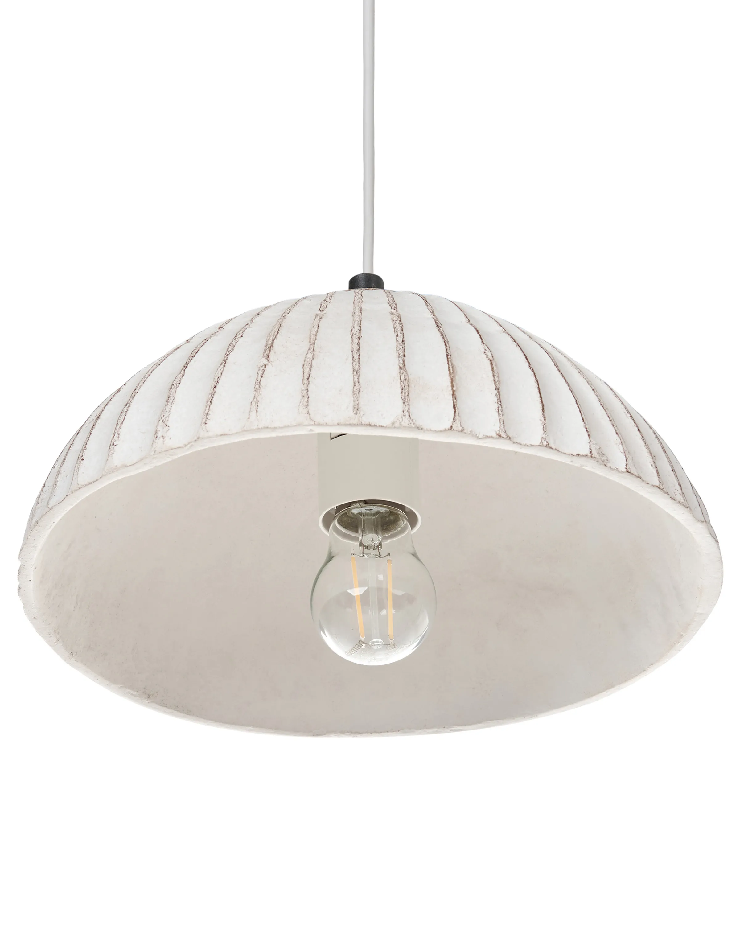 Hanglamp COTTICA Papier-mâché Wit