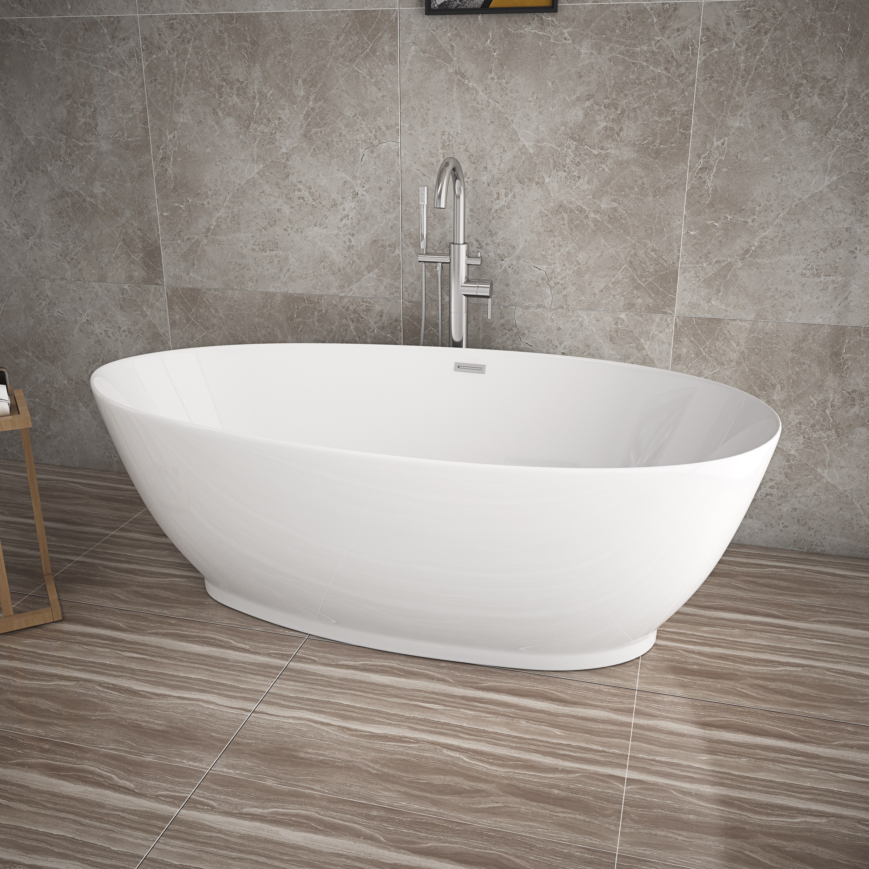 HOME DELUXE Freistehende Badewanne DELIA