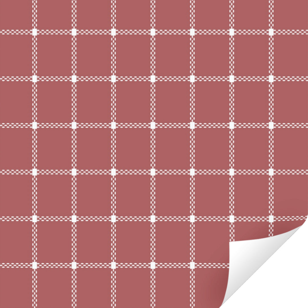 ole inpakpapier plaid - rosewood - 3 m