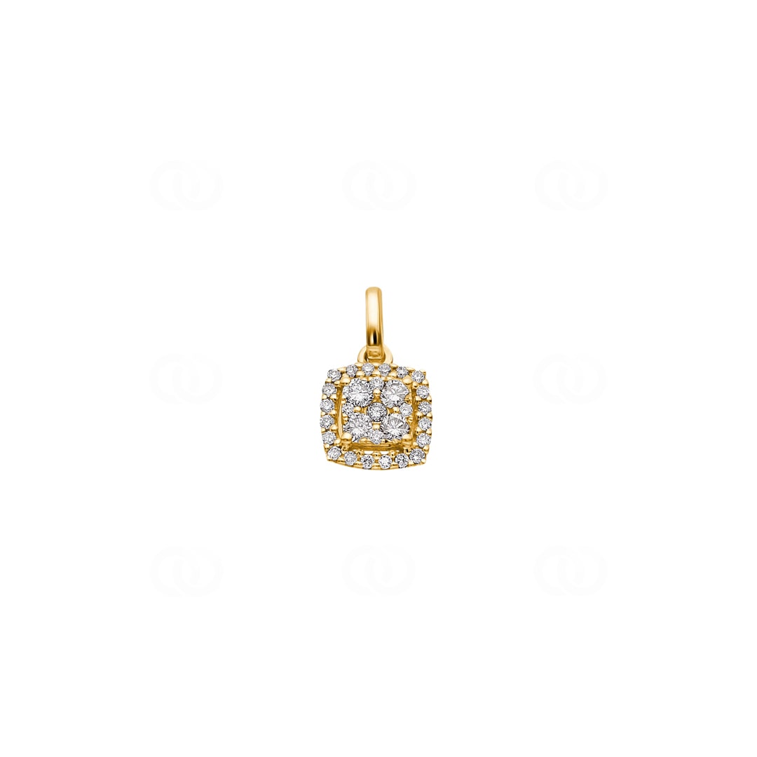 Anhänger 750/18 K Gelbgold mit Diamanten 0.18 ct H/si