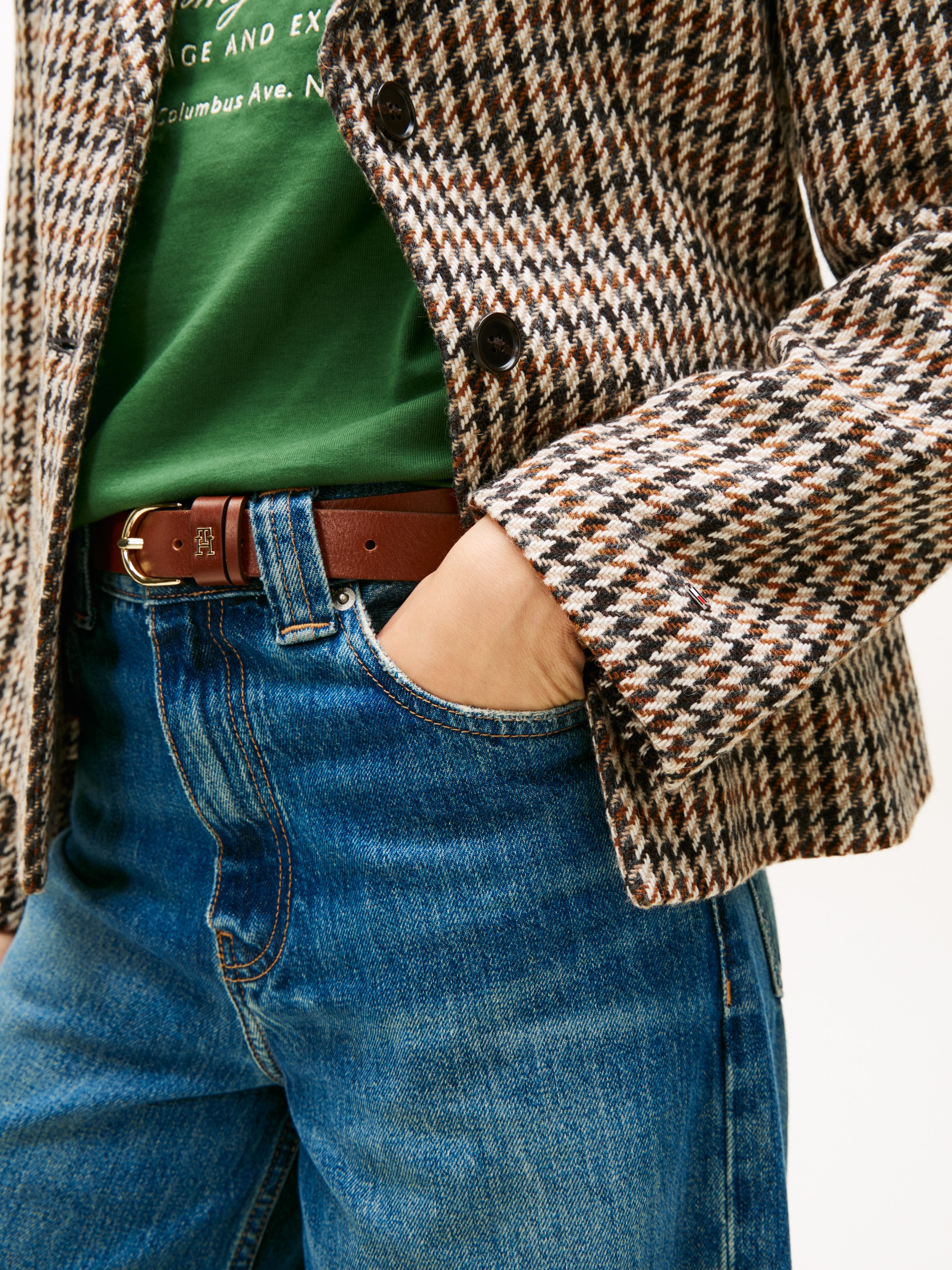 Tommy Hilfiger Kurzblazer »HERITAGE CHECK BLAZER«, aus reiner Wolle