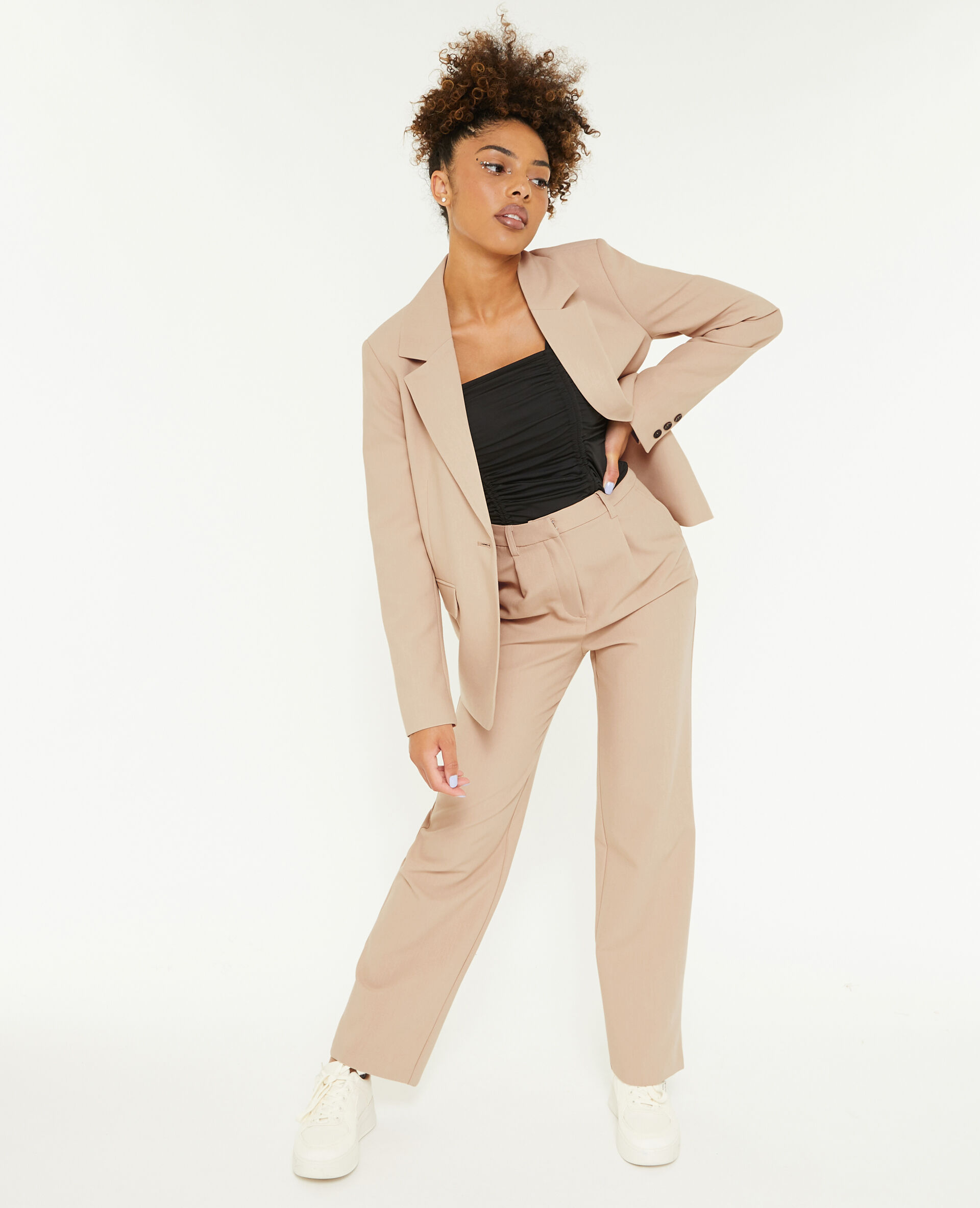 Pantalon droit city - Beige