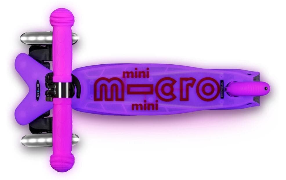 Kickboard Mini Micro Deluxe Glow LED PinkScooter für Kinder