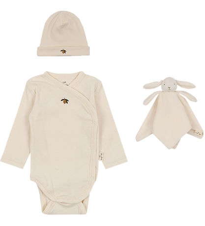 Konges Sløjd Gave?ske - Nusseklud/Hue/Body l/æ - Offwhite - Lemo