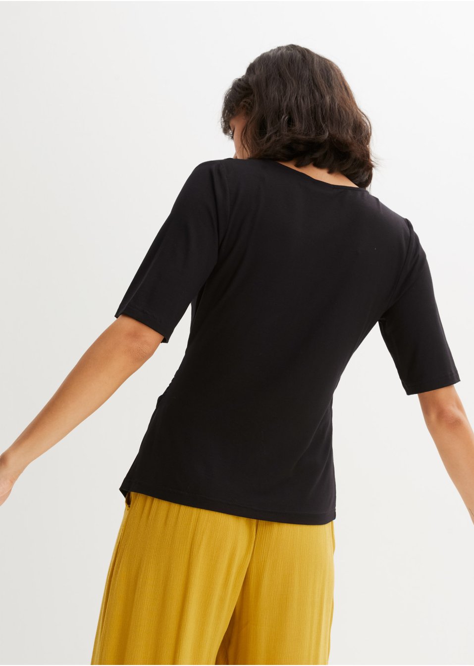 T-shirt effet cache-cœur en viscose durable