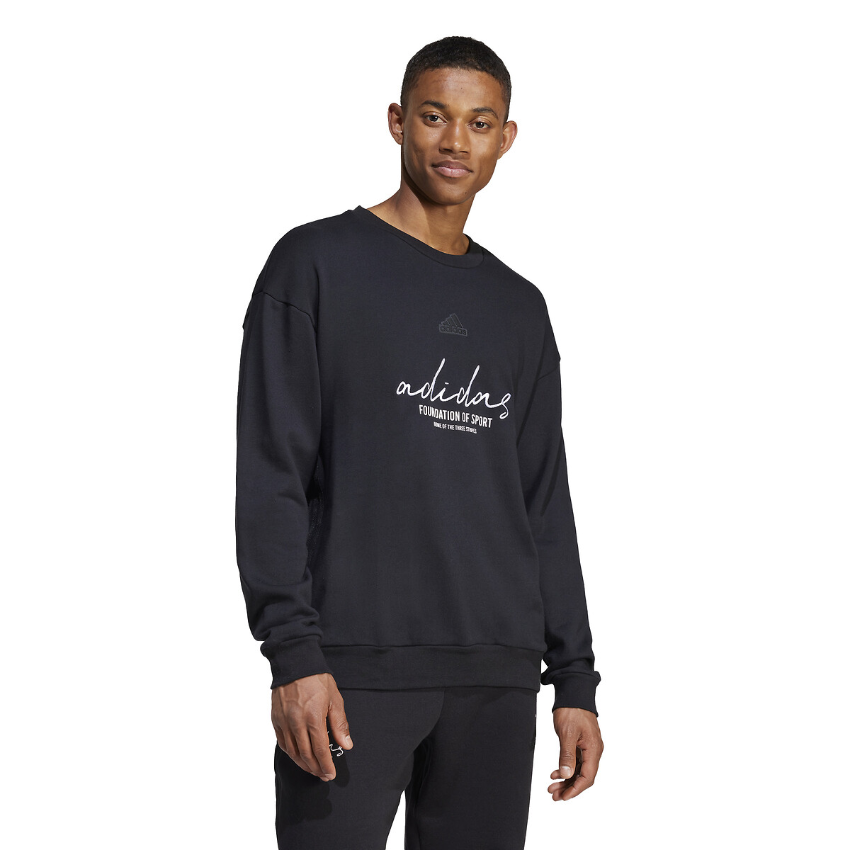 Suéter adidas Performance com gola redonda e logo duplo