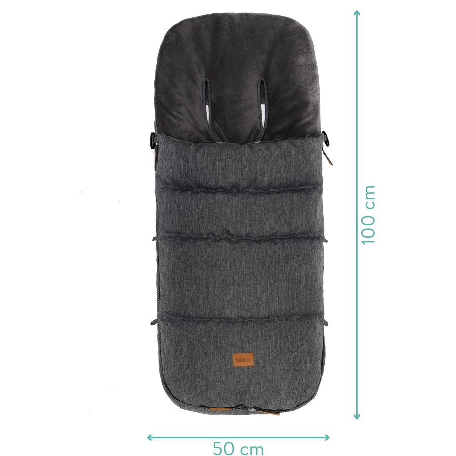 fillikid Winterfußsack Kinley Melange Hellgrau