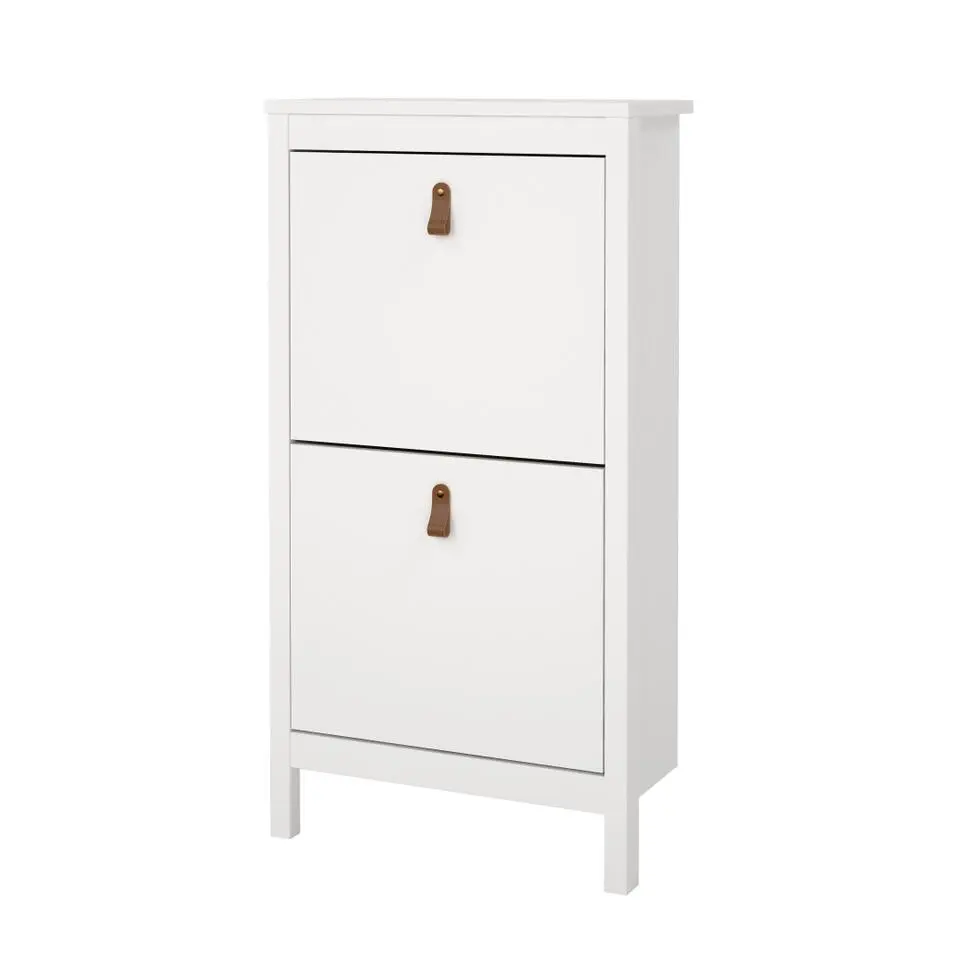 Hioshop Madrid schoenenkast 2 kleppen wit
