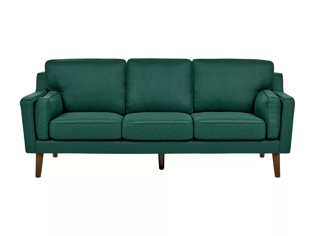 Canapé 3 places en tissu vert foncé LOKKA
