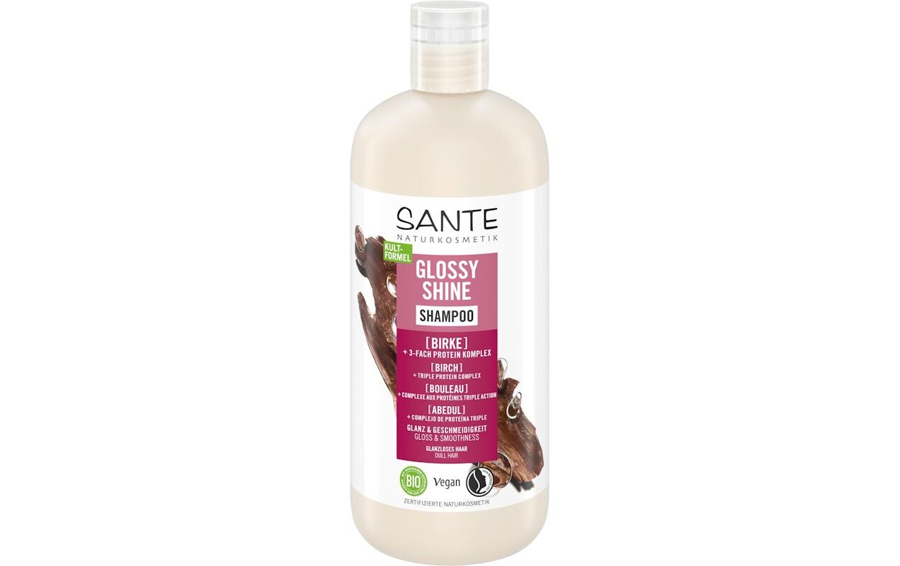 Shampoo Glossy Shine 500 mlNatürliches Haarshampoo verleiht Glanz und Geschmeidigkeit bis in die Spitzen