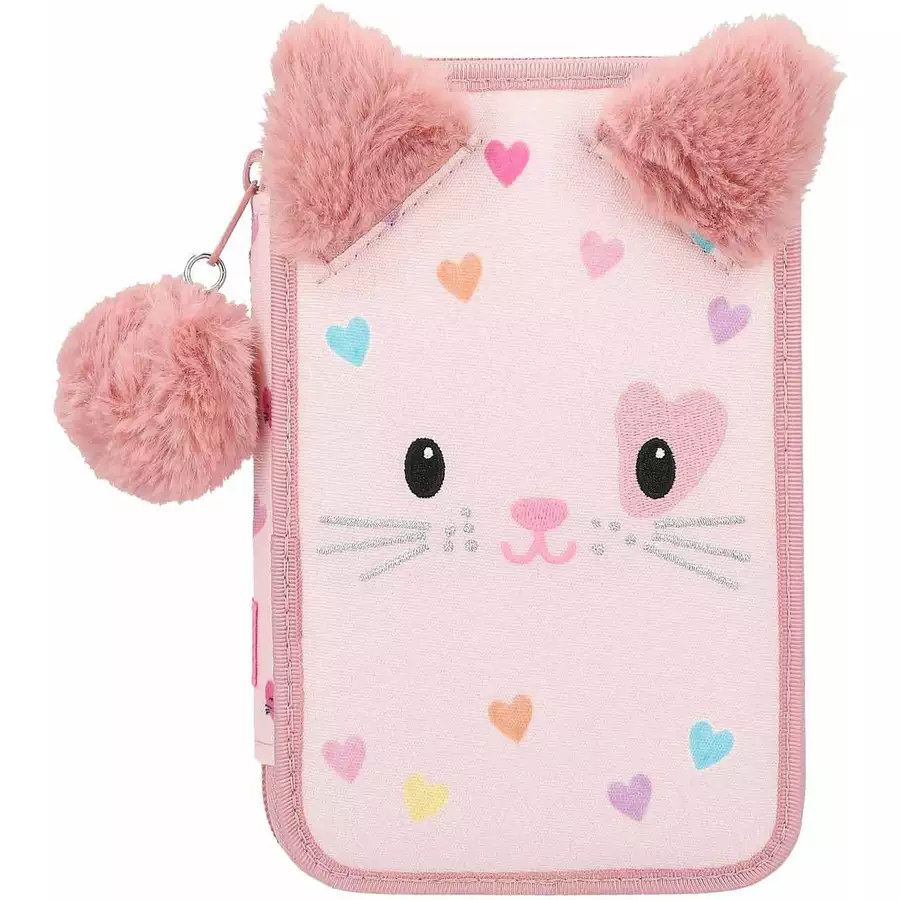 Depesche 2-Fach Federtasche KITTY LOVE Princess Mimi 19 x 12 x 5,5 cm rosa