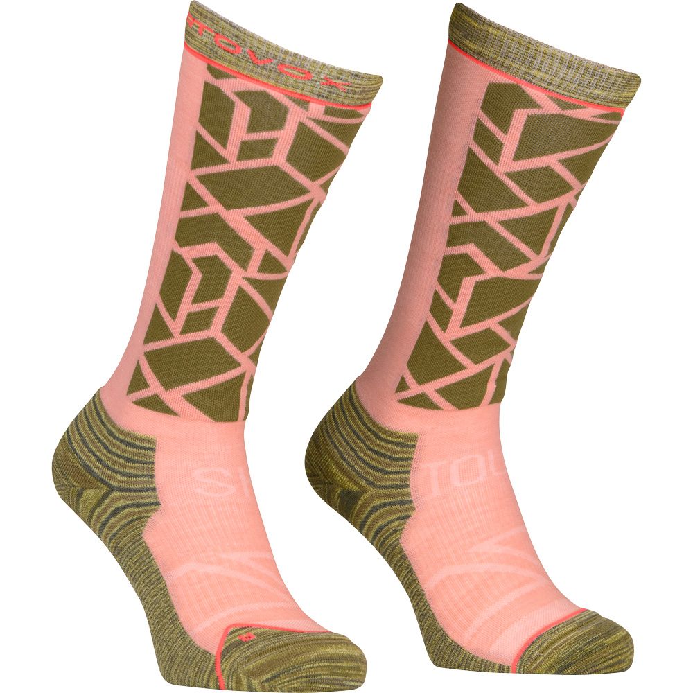 ORTOVOX Ski Tour Comp Long Socken Damen bloom