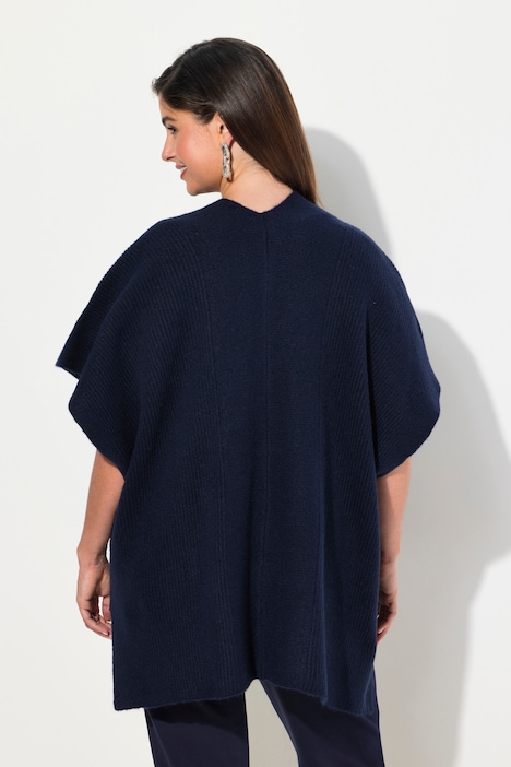 Strickjacke, Oversized, offenes Modell, Halbarm