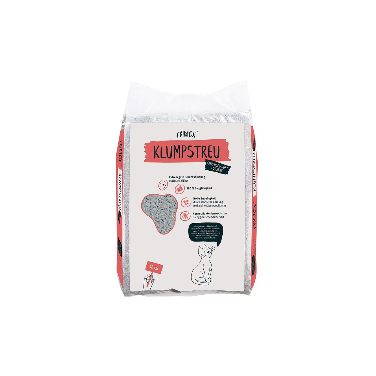 PRIME PRIMOX Klumpstreu Babypuderduft Silikat 12 kg