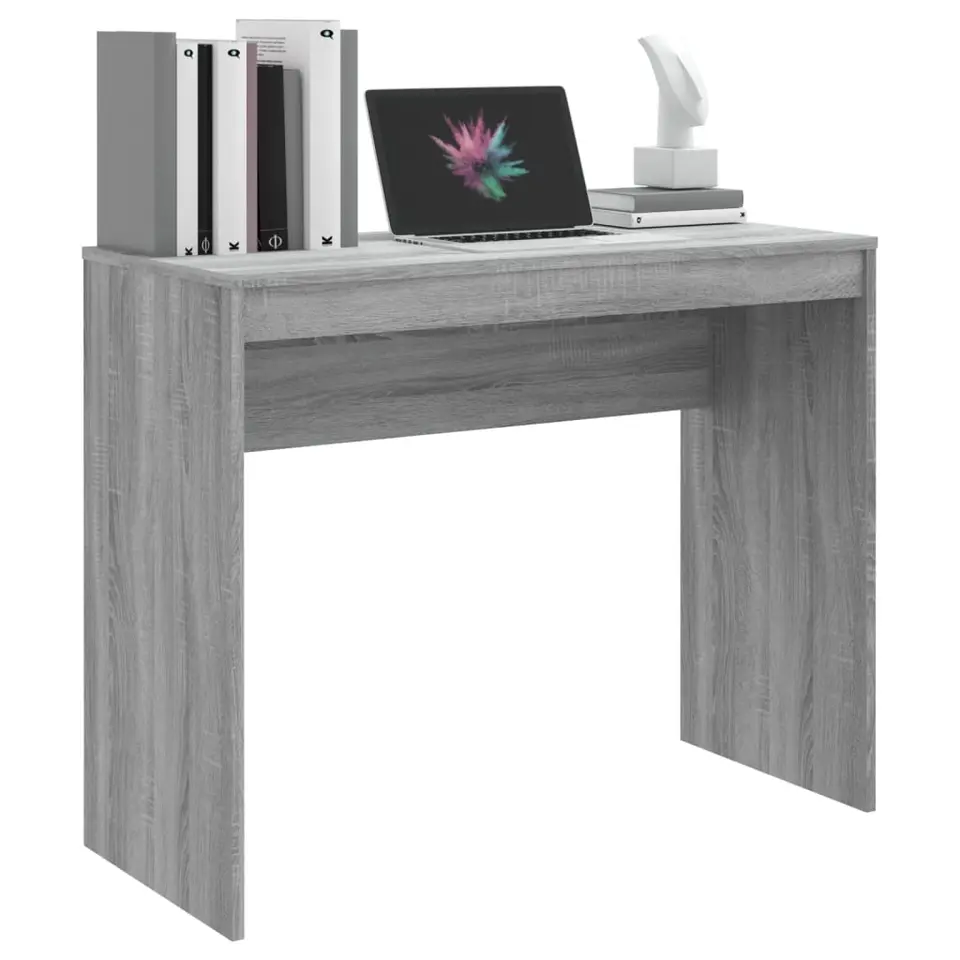 vidaXL - Bureau - Grijs - Bewerkt hout